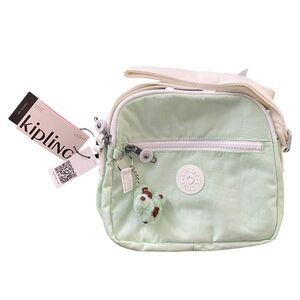 ‼️FINAL PRICE‼️Kipling Keefe Crossbody Bag Womens Airy Green Furry MFO Shoulder